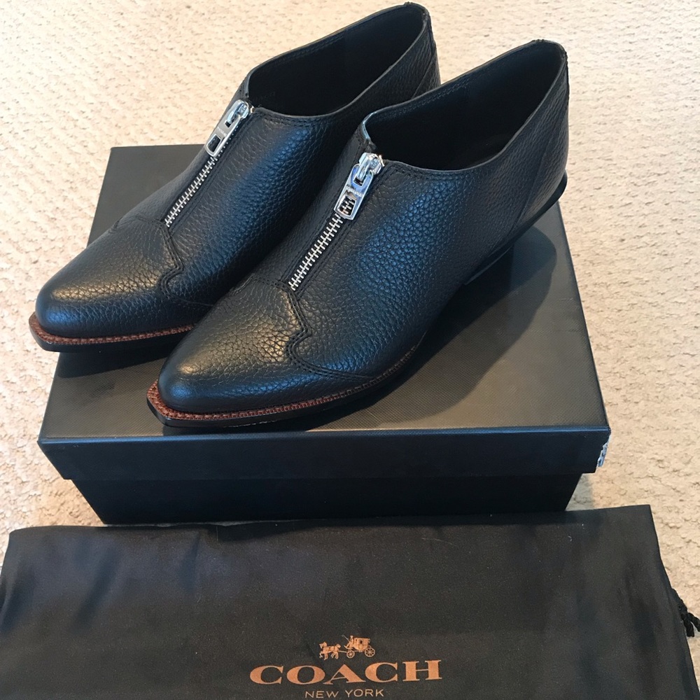 NWT COACH Leather ankle boots (orig. price $395!!)